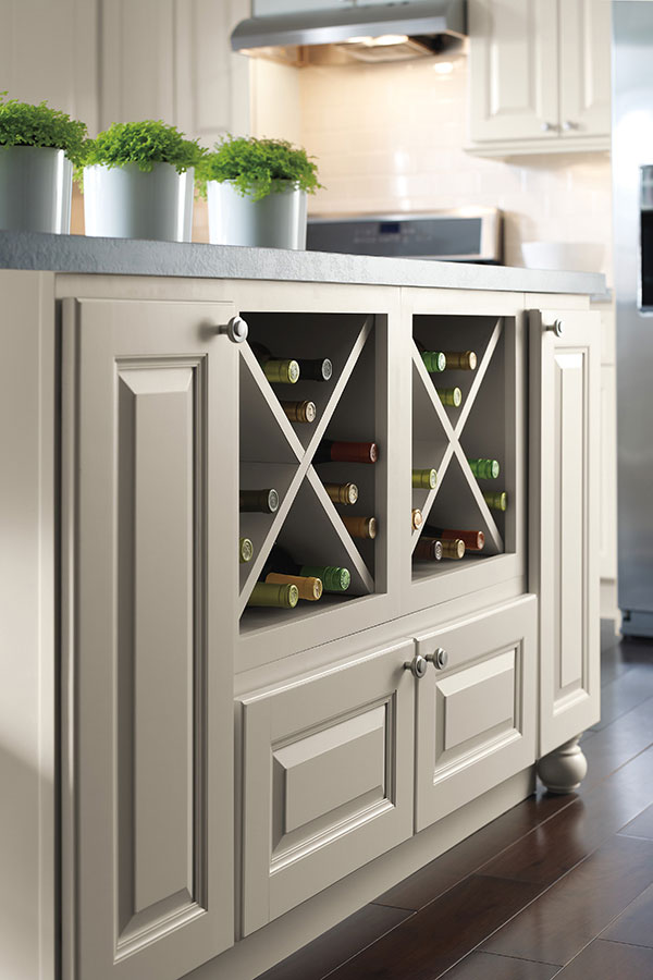 wine storage cabinet in white