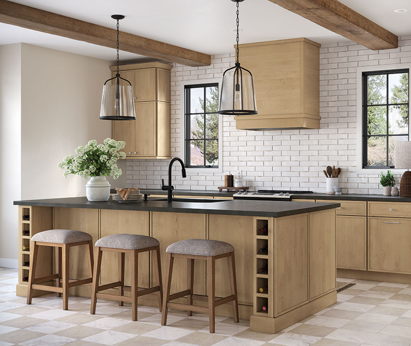 Natural Charm in Casual Maple Kitchen